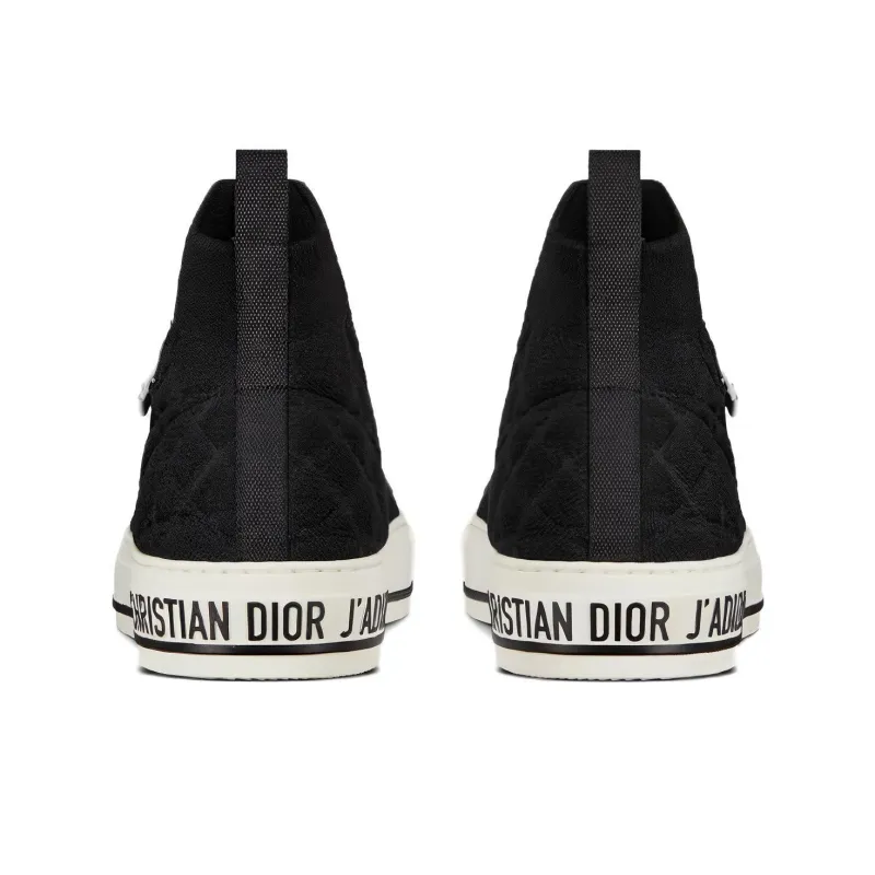 DIOR Walk'n'Dior Platform Shoes High Top Stylish Skateboarding Shoes Women's Black-4