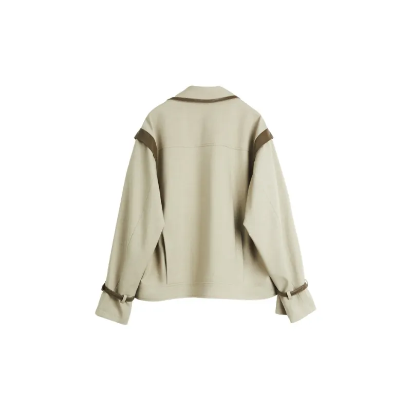 ELLE Jackets & Coats Women's Khaki Green-1