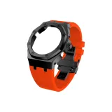Black Case Black Bezel Orange Strap
