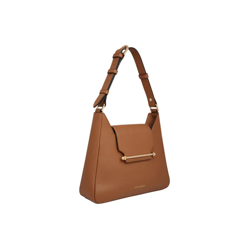 Strathberry Grained Calfskin Hobo Bag Handbag Shoulder Bag Women's Tan-1