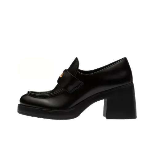 MIU MIU 75mm Heel Leather Penny Loafers