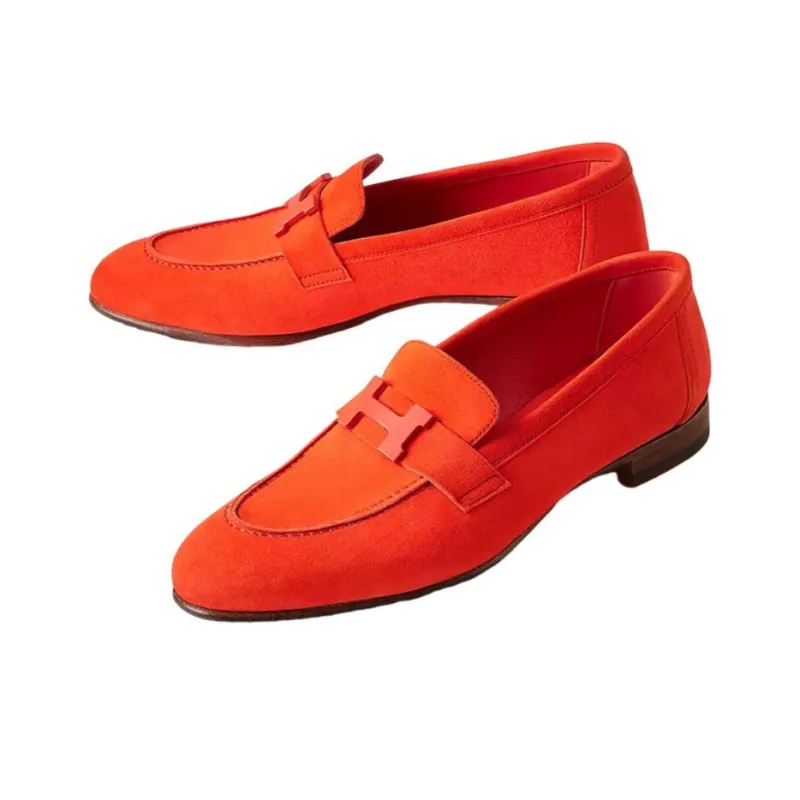 HERMES Paris Women's Casual Shoes Women's Orange-2