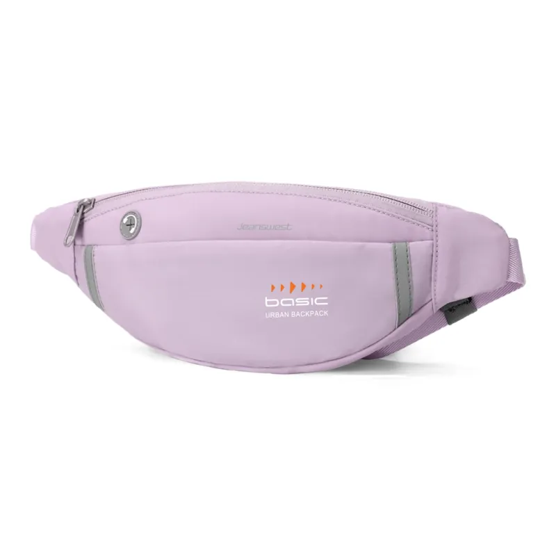 JEANSWEST Fabric Fanny Pack Regular Unisex Black/Pink Army Green Peacock Blue Light Blue Purple-12