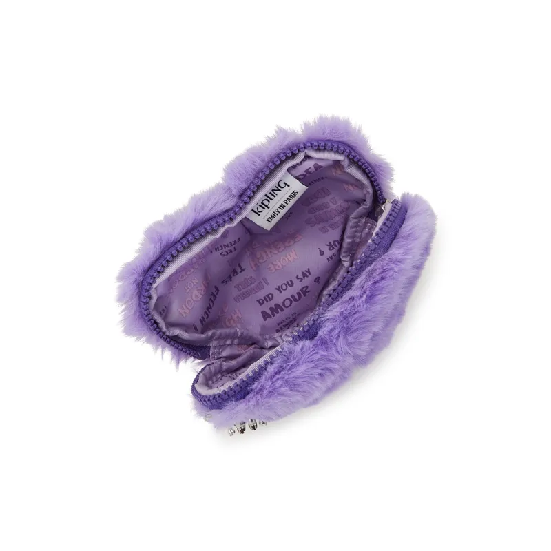 Kipling Polyester Crossbody Bag Regular Women's Pink Purple Fuzzy-5