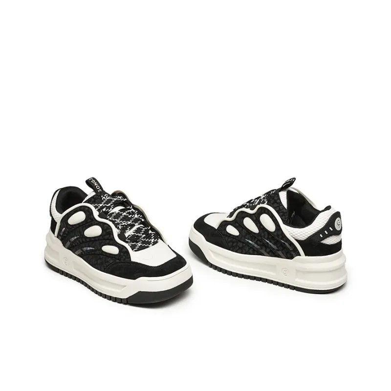 GONGJI Skateboard Shoes Women's Low Top Black-3