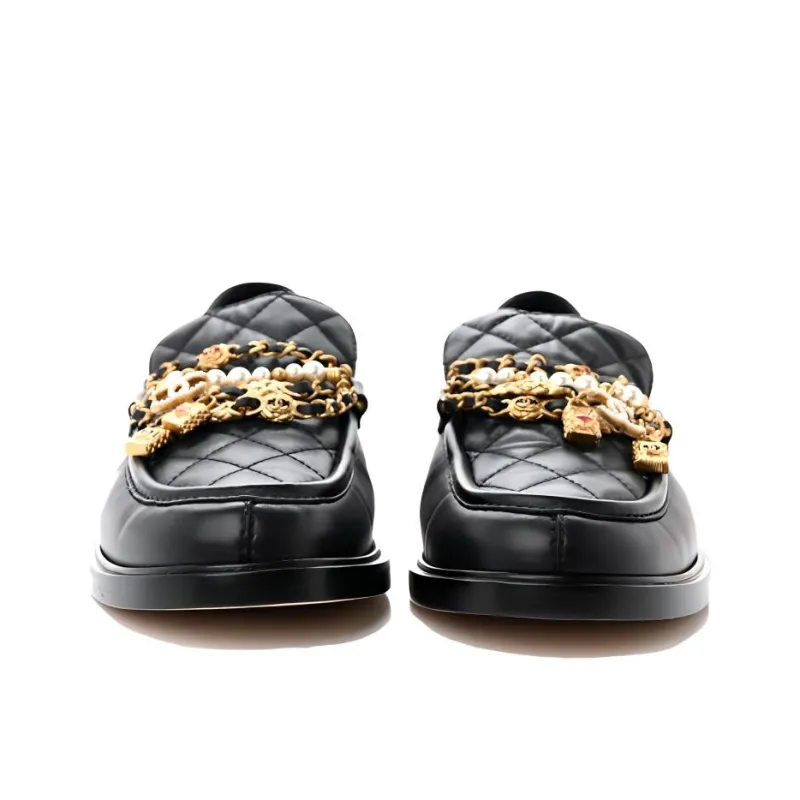CHANEL Loafers Women's Black-4