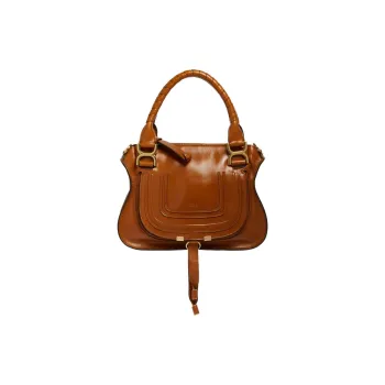 Chloe Marcie Soft Leather Shoulder Bag Crossbody Bag Handbag Women's Brown