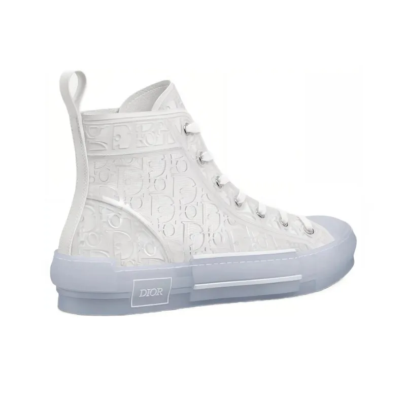 DIOR B23 High Top White Raised Oblique-4