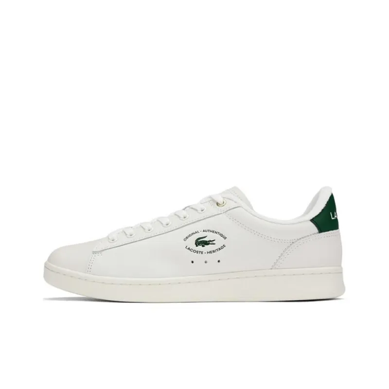 LACOSTE Slip Resistant Low Top Skateboard Shoes Men's Ecru-0