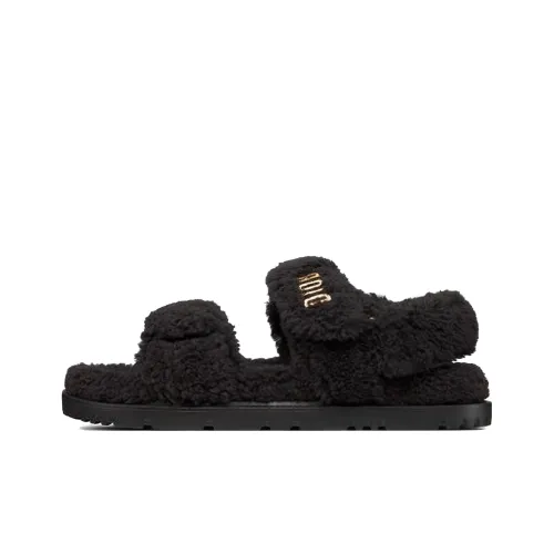 DIOR Women's DIORact Sandal 'Black Shearling'