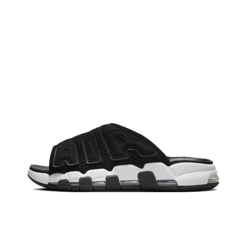 Nike Air More Uptempo Slide Slippers Men Black/Transparent/White