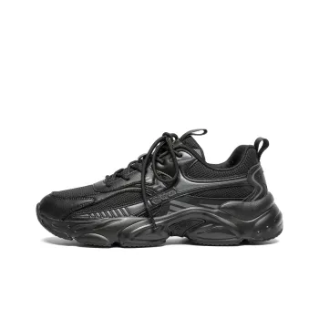 Feiyue Lightweight Height Increasing Low-Top Running Shoes Men's Black