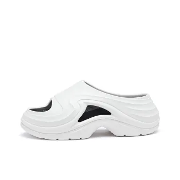 CAMEL Slide Slippers Men White Black/Black