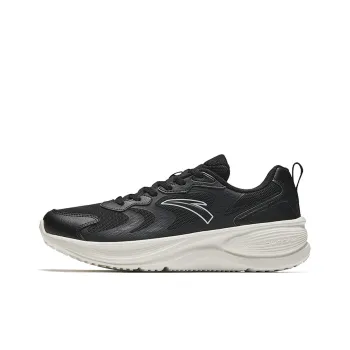 Anta Speeding Height Increasing Lightweight Low Top Casual Running Shoes Women's Black White
