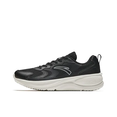 Anta Speeding Height Increasing Lightweight Low Top Casual Running Shoes Women's Black White