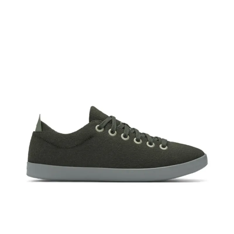 Allbirds Wool Piper Lightweight And Breathable Low-Top Skateboard Shoes Women's Black Forest Green Background-1