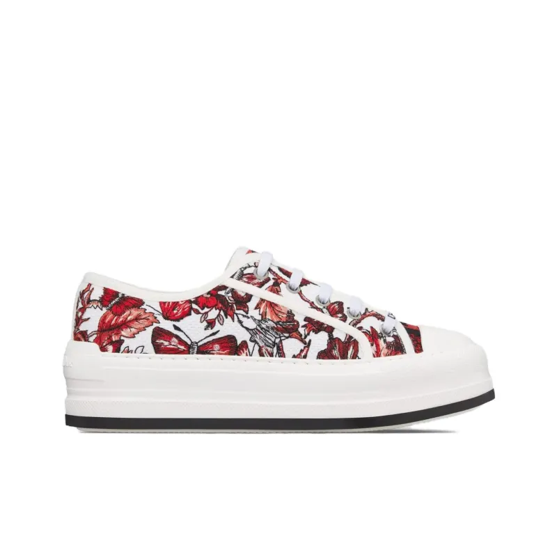 DIOR Walk'n'Dior Platform Shoes Low Top Skateboard Shoes Women's Red-1
