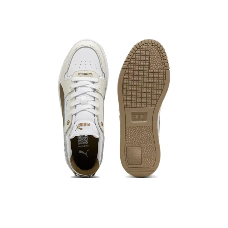 PUMA Carina Street Anti-Slip Wear-Resistant Low-Top Casual Shoes Women's Beige White Brown-3