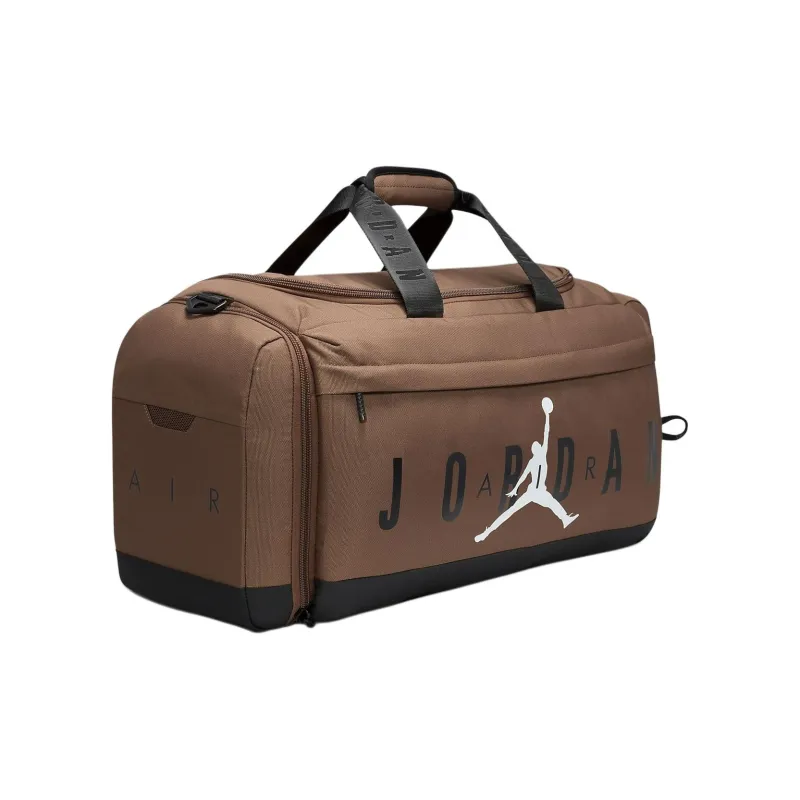 Jordan Polyester One Shoulder Crossbody Portable Travel Bag Regular Unisex Antique Brown-1