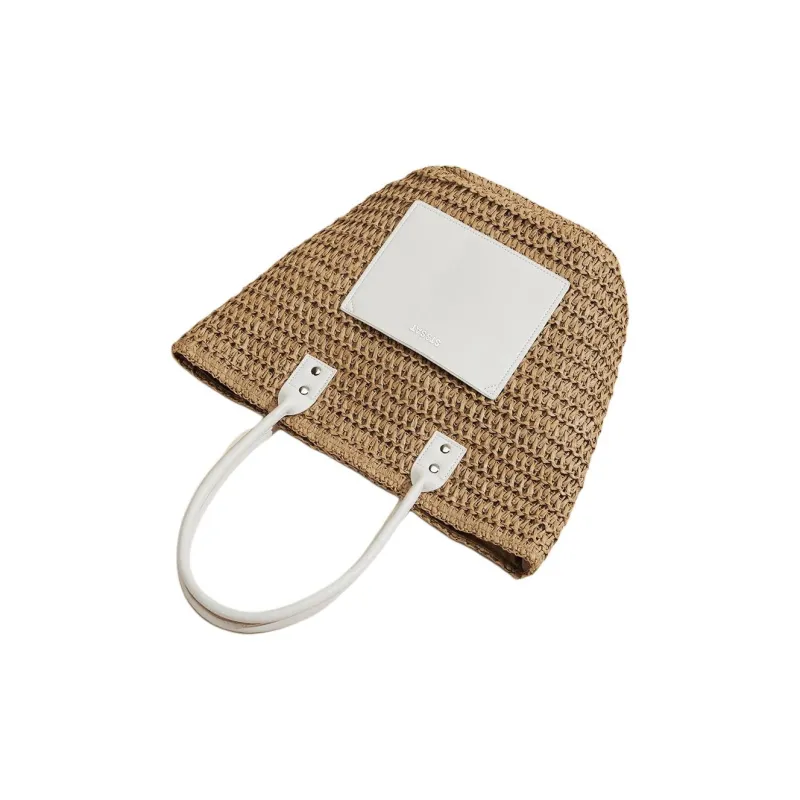 ST&SAT Fabric With Synthetic Leather Shoulder Bag Women's White-3