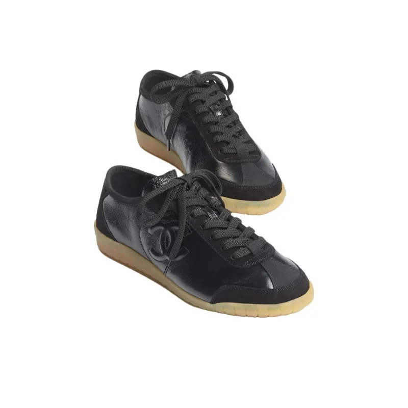 CHANEL 24B Low Top Casual Shoes Women's Black-2