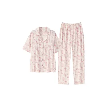 The Story Of The Flower Season Pajama Set Women's White