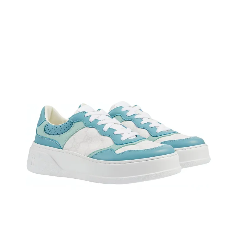 GUCCI GG Supreme Low Top Stylish Skateboarding Shoes Women's Ecru-2