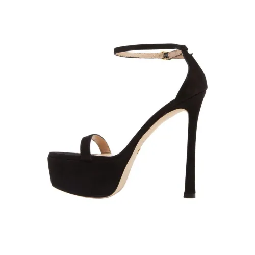 Stuart Weitzman/SW Nudistcurve Strap Sandals 14.5cm Women's Black
