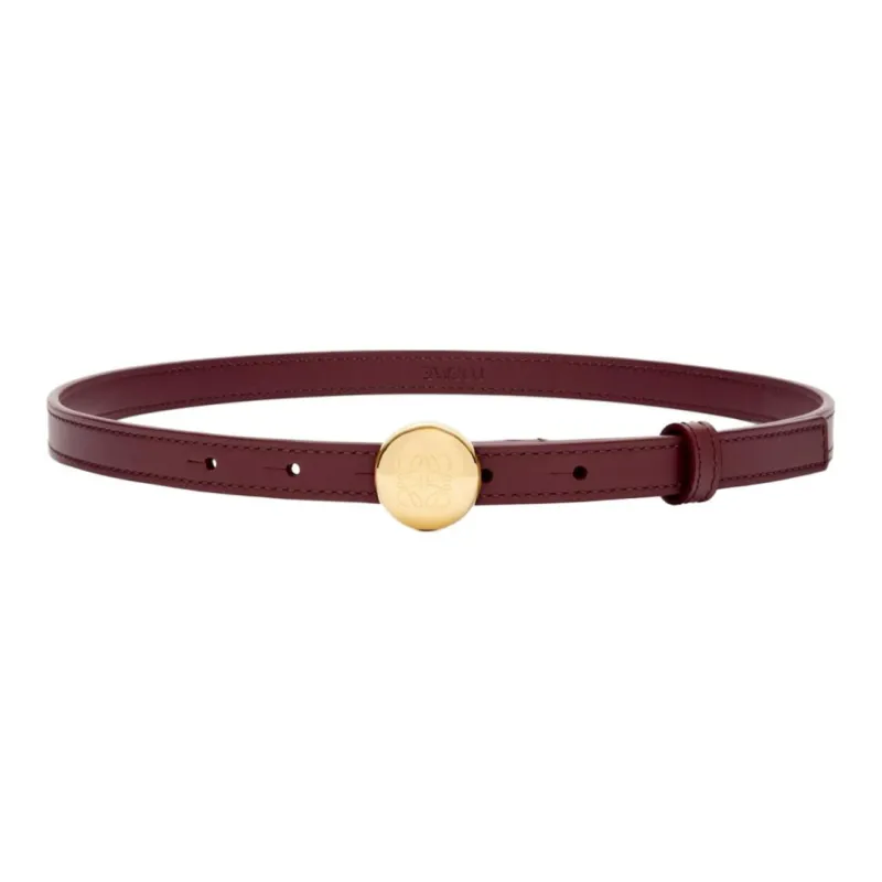 LOEWE Cow Leather Belts Women's Red 1.5CM-1