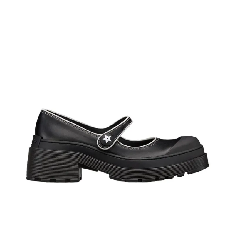 DIOR D Doll Chunky Heel Mary Jane Shoes Women's Black-1