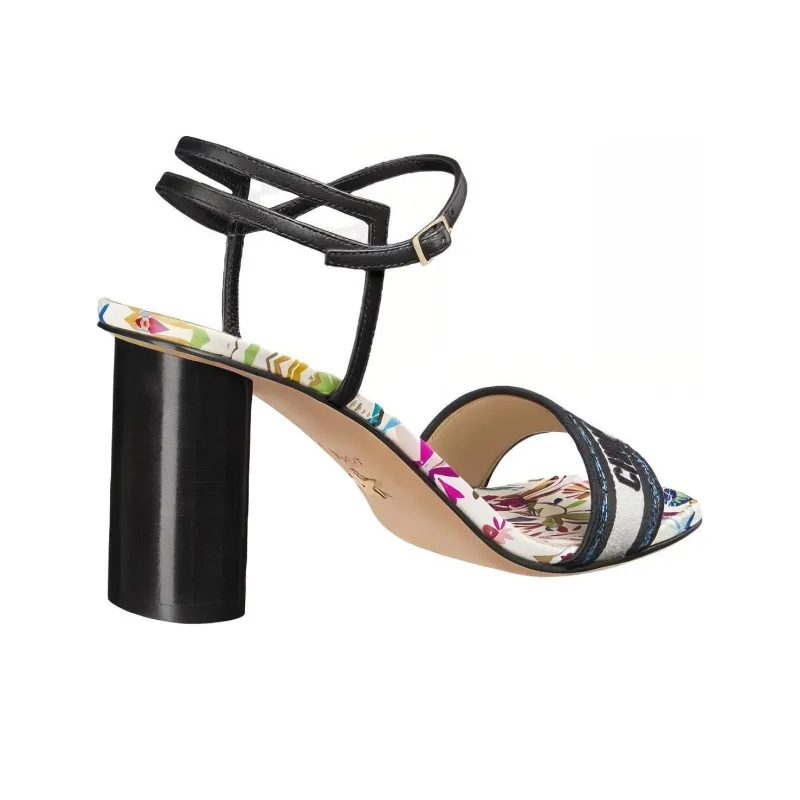 DIOR Dway Strap Sandals 8cm Women's White-3