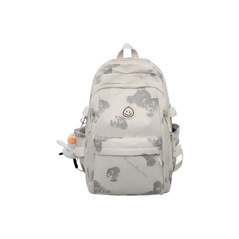 BAODIDAISHU Nylon Backpack Laptop Bag Backpack Regular Unisex Black/Beige/Red/Blue-0
