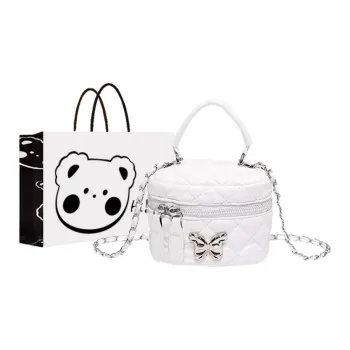 NX DOUGHNUT PU Handbag Regular Women's Black/White/Silver/Pink/Khaki