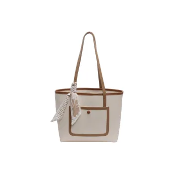 BAODIDAISHU PU Tote Bag Shoulder Bag Women's Ecru/Black/Khaki/Brown