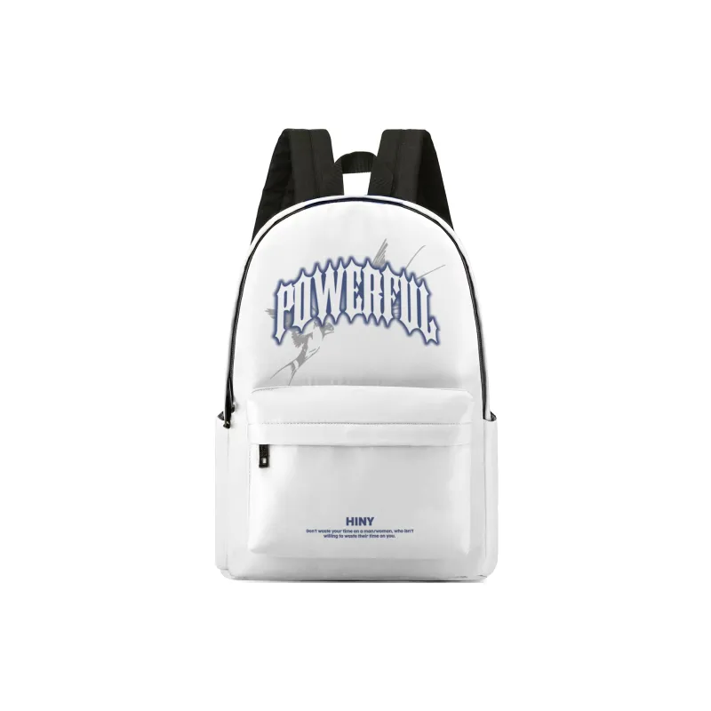 HINY Polyester Backpack 13 Inch Laptop Bag Regular Unisex White-7