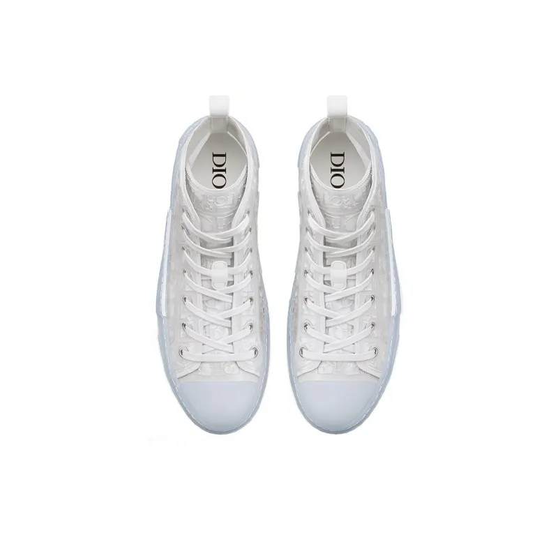 DIOR B23 High Top White Raised Oblique-3
