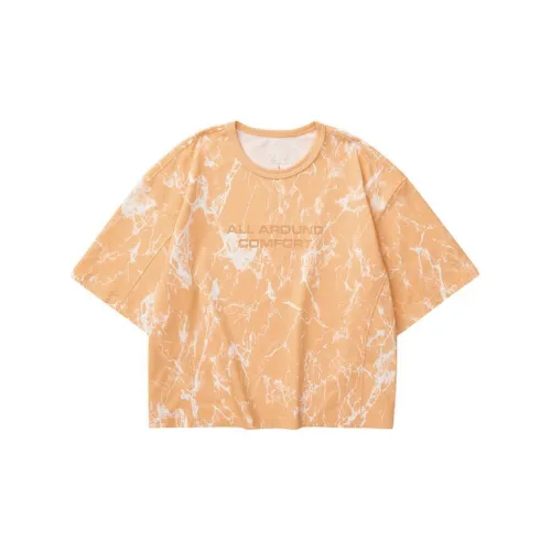 Skechers T-Shirts Women's Coral Sand Orange Marble Veined-04HH