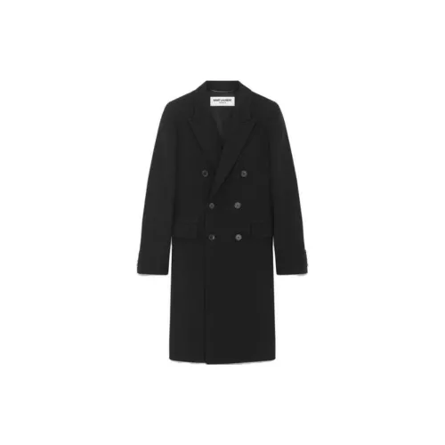 SAINT LAURENT Coats Men Black