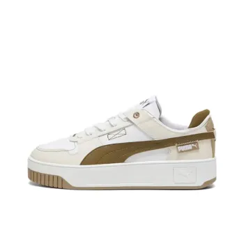 PUMA Carina Street Anti-Slip Wear-Resistant Low-Top Casual Shoes Women's Beige White Brown
