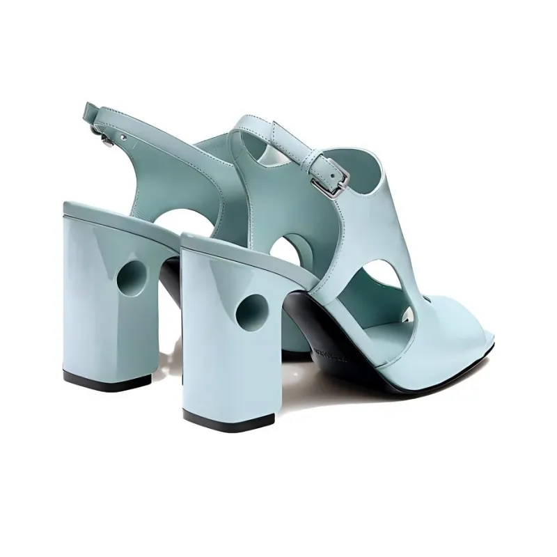 HERMES Electra Strap Sandals Women's Blue-3