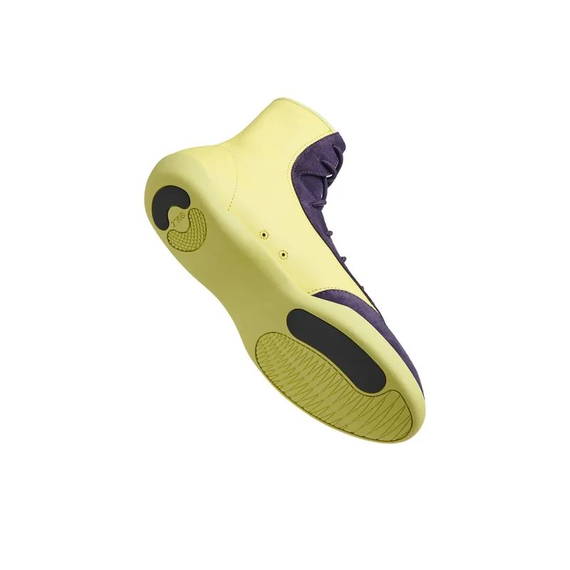 EQLZ EQUALIZER Anti Slip Wear Resistant High Top Vintage Basketball Shoes Unisex Gravel Yellow Classic Purple-5