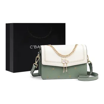 C°BANNER Split Cow Leather With Synthetic Leather Chain Small Square Bag Shoulder Bag Regular Women's Multicolor