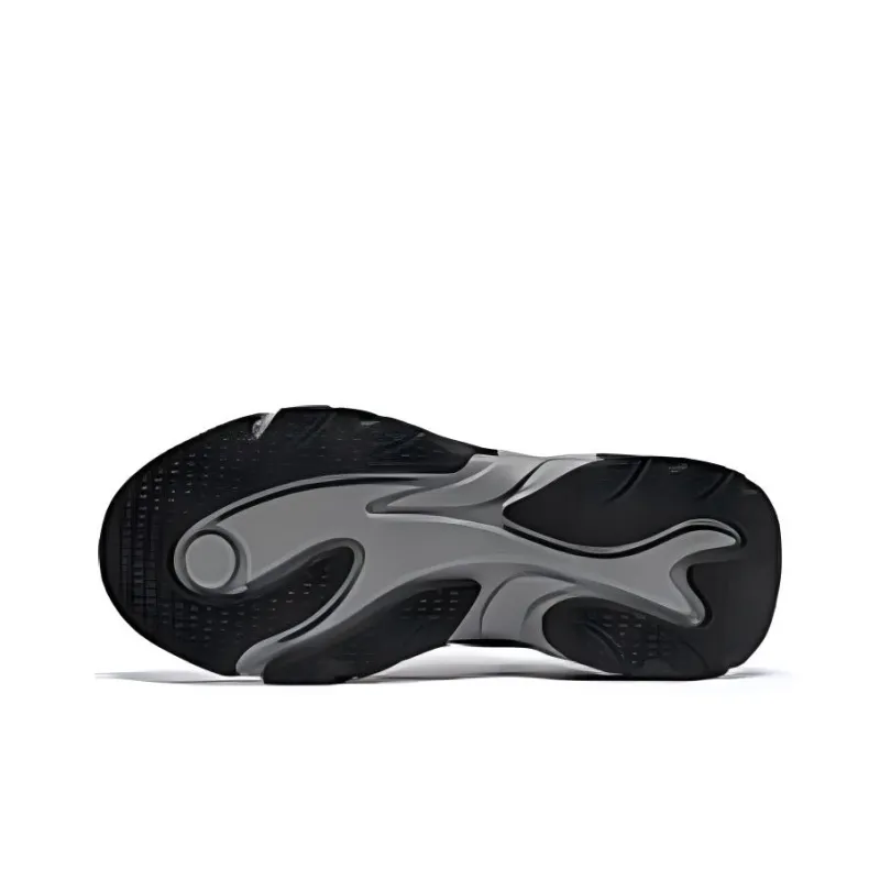 QIAODAN Water Resistant Height Increasing Lightweight Low Top Chunky Sneakers Women's Black Gray Color-3