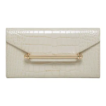 Strathberry Calfskin Shoulder Bag Crossbody Bag Wallet Women's Vanilla