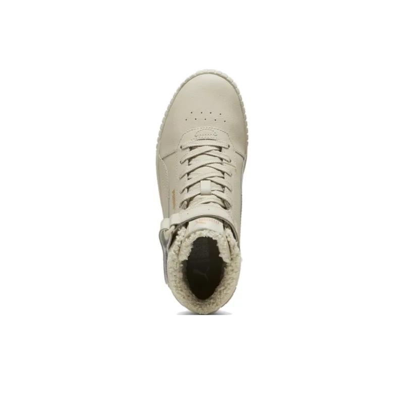 PUMA Carina 2.0 Anti Slip Wear Resistant Mid Top Skateboard Shoes Women's Sand Gold-3