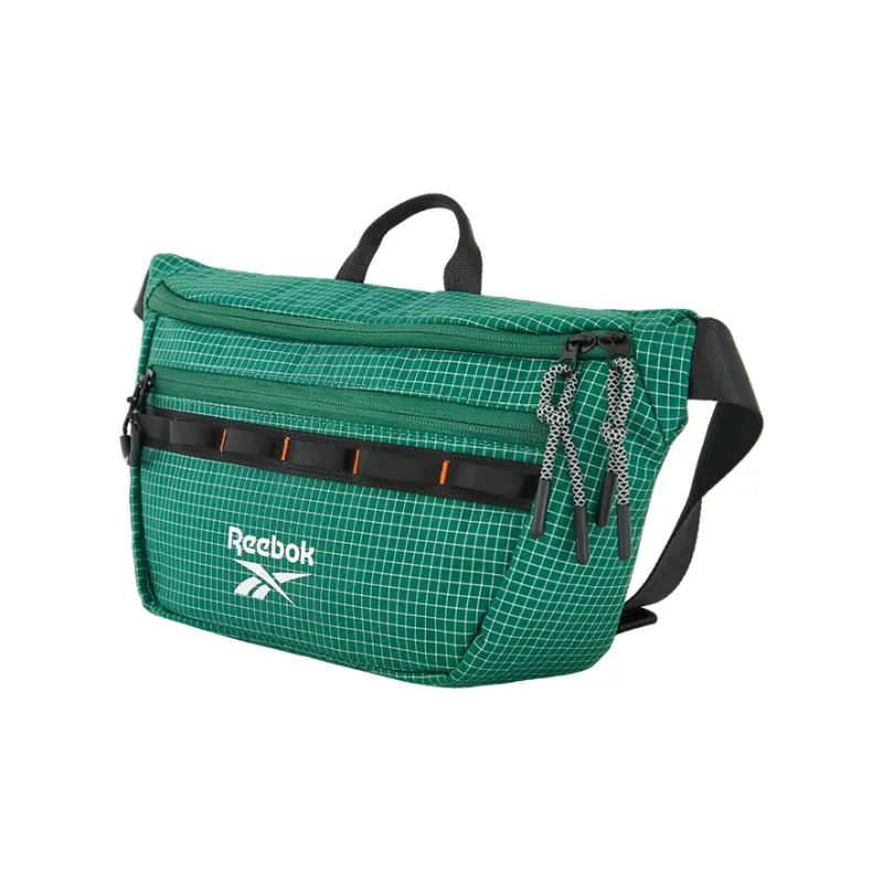 Reebok Fabric Shoulder Bag Crossbody Bag Sling Bag Fanny Pack Regular Unisex Black/Green-4
