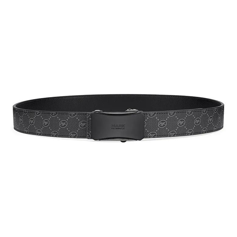 FAIRWHALE Business Casual Matte Automatic Buckle Belt Pvc Leather Belts Men's Width 3.5CM-1