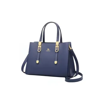 PIERPOLO Cow Leather French Silk Scarf Handbag Shoulder Bag Crossbody Bag Mom Bag Regular Women's Blue/Burgundy/Black