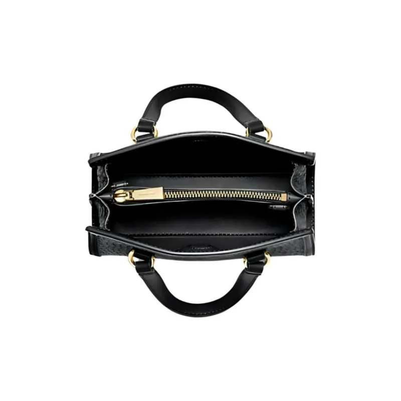 MICHAEL KORS Chantal Crocodile Embossed Leather Handbag Shoulder Bag Crossbody Bag Extra Small Women's Black-3
