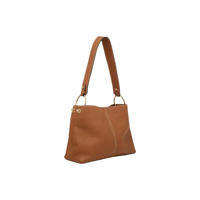 Strathberry Grained Calfskin Bucket Bag Hobo Bag Handbag Shoulder Bag Regular Women's Tan-1